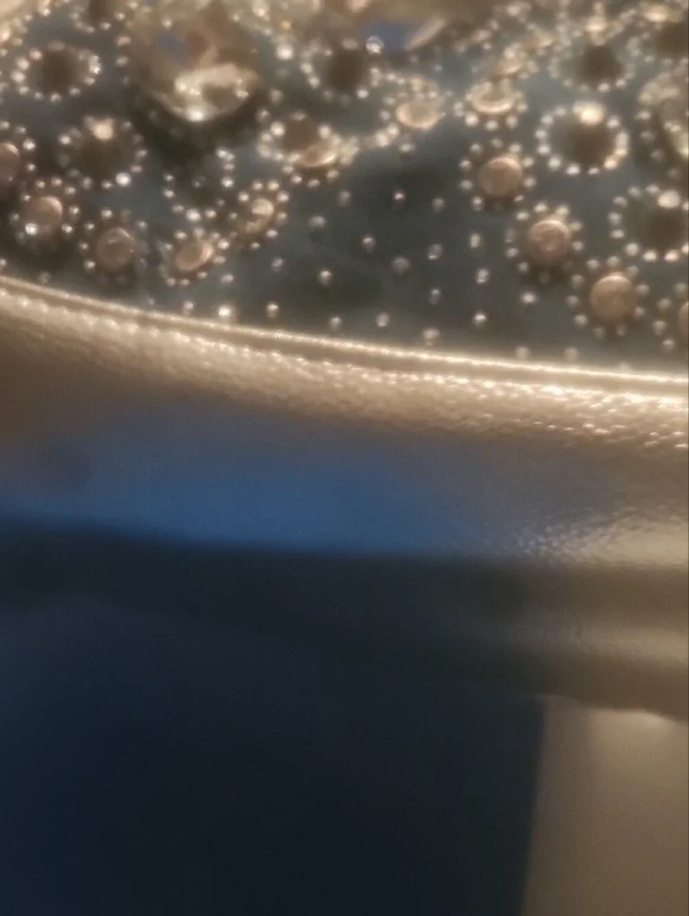 Blue and Silver Embellished Women's Satchel
